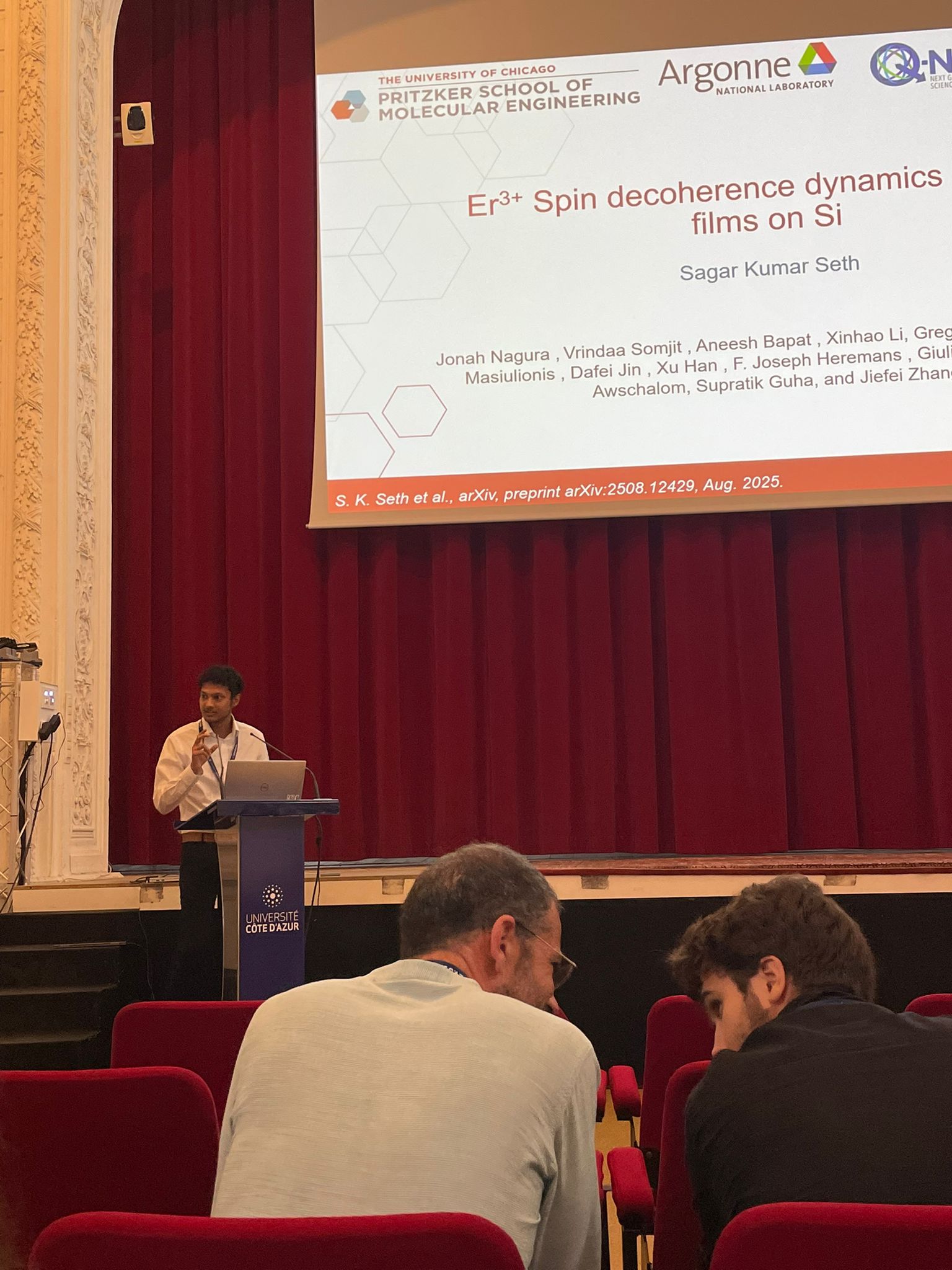 Sagar presenting in Nice